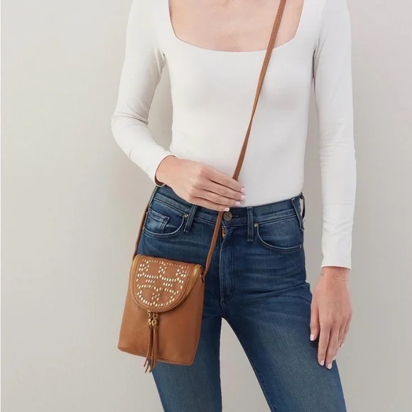 HOBO Fern Crossbody Bag Open Brown NWT Leather - Picture 3 of 9